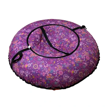 Тюбинг ПОКАТУШКИ D-1,1м РОЗОВЫЕ ЦВЕТЫ